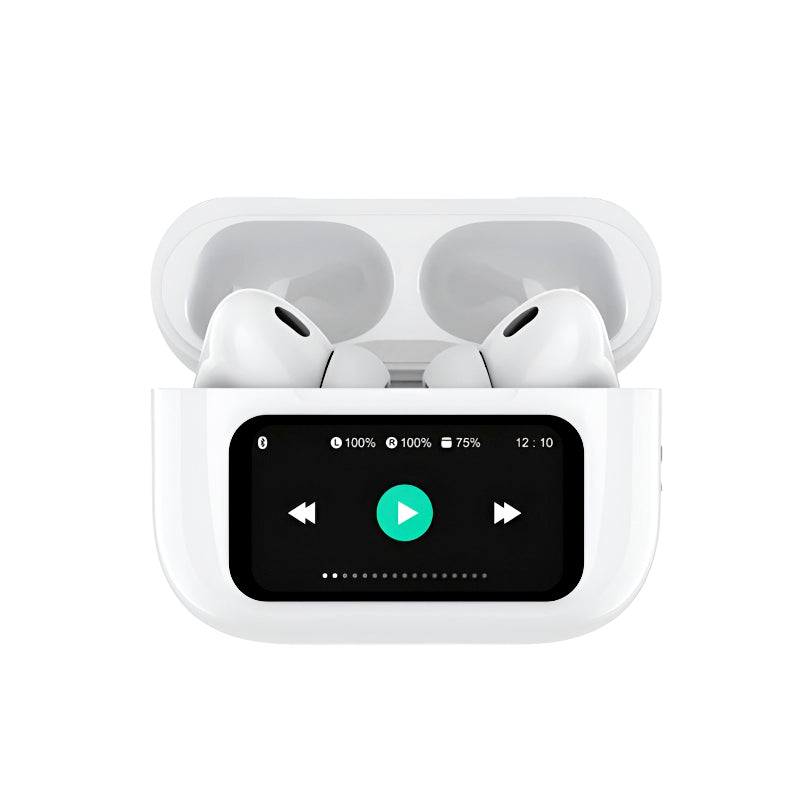 TOUCH SCREEN AIRPODS WITH HIGH QUALITY SOUND, ANC&ENC NOISE CONTROL