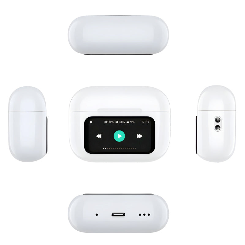 TOUCH SCREEN AIRPODS WITH HIGH QUALITY SOUND, ANC&ENC NOISE CONTROL