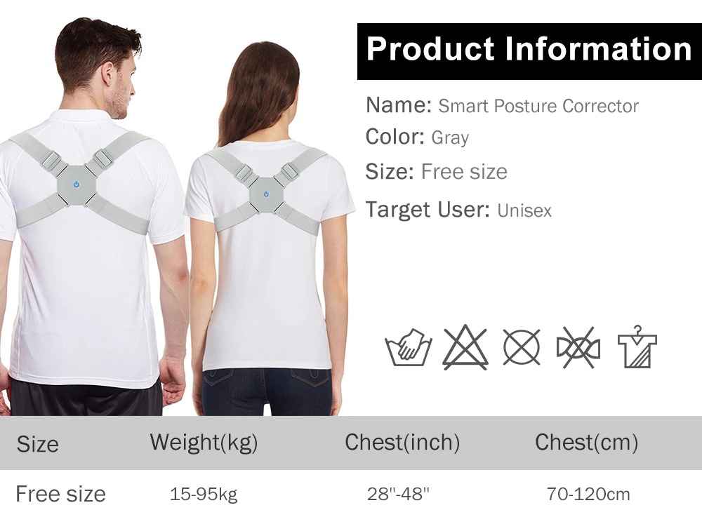 Smart Back Posture Corrector Back Intelligent Brace Support Belt Shoulder Training Belt