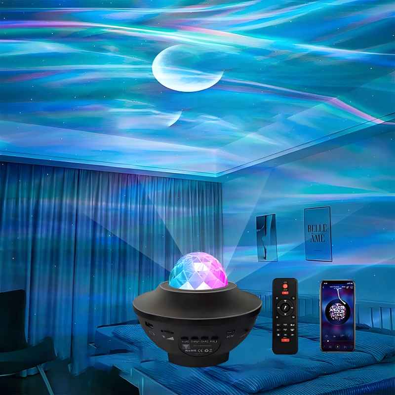 Portable Multi-Function LED Galaxy Projector Light with Bluetooth Speaker – Compact Design