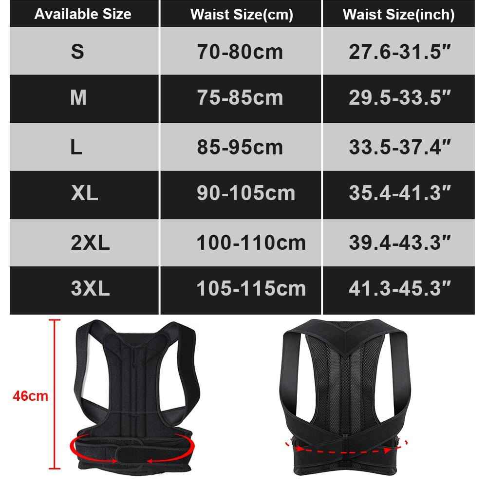 POSTURE CORRECTOR BACK SUPPORT MEN WOMEN BELT BACK BRACE POSTURAL CORRECTION BELT